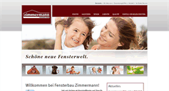 Desktop Screenshot of fensterbau-zimmermann.de